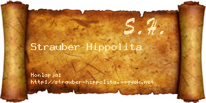 Strauber Hippolita névjegykártya